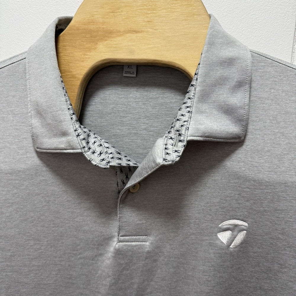 Taylor Made Designed By Peter Millar Polo Shirt Men's Size XL Gray‎ - Picture 3 of 6